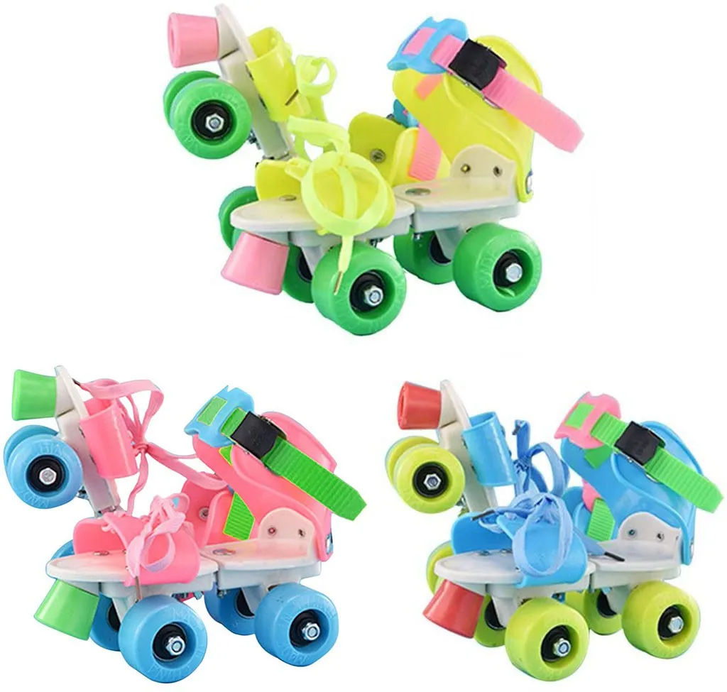 Детские роликовые коньки 4 Роликовые регулируемые размеры 26-32 размер подарок для