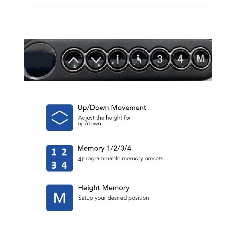 Сверхмощная стальная Регулируемая по высоте двухмоторная подъемная настольная