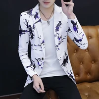 men blazer 2021 new arrival spring and autumn male leisure suit handsome slim outerwear single button casual korean style x06