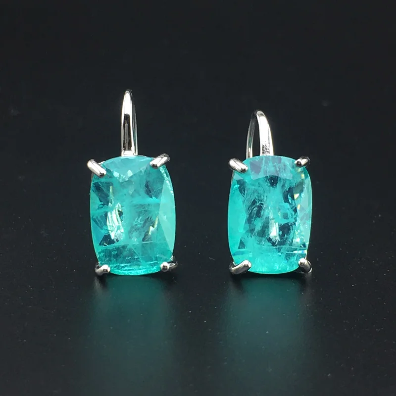 Женские серьги из турмалина серебра 925 пробы|Серьги-подвески| |