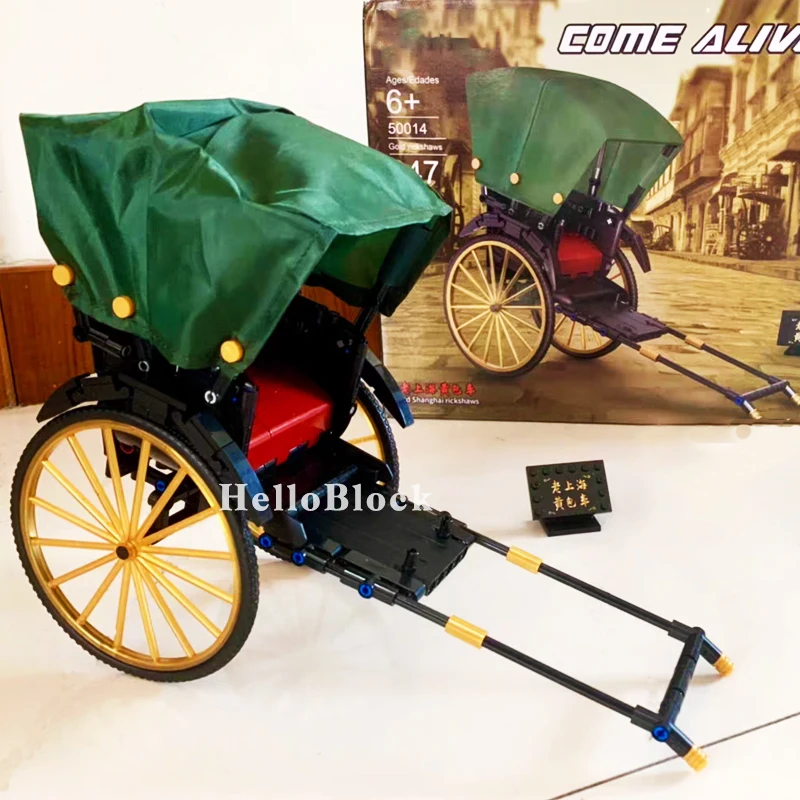 

City Series Classic Retro Nostalgia Rickshaw Offroad Bicycle Mountain Bike Model Building Blocks Brick Toy For Kid Birthday Gift