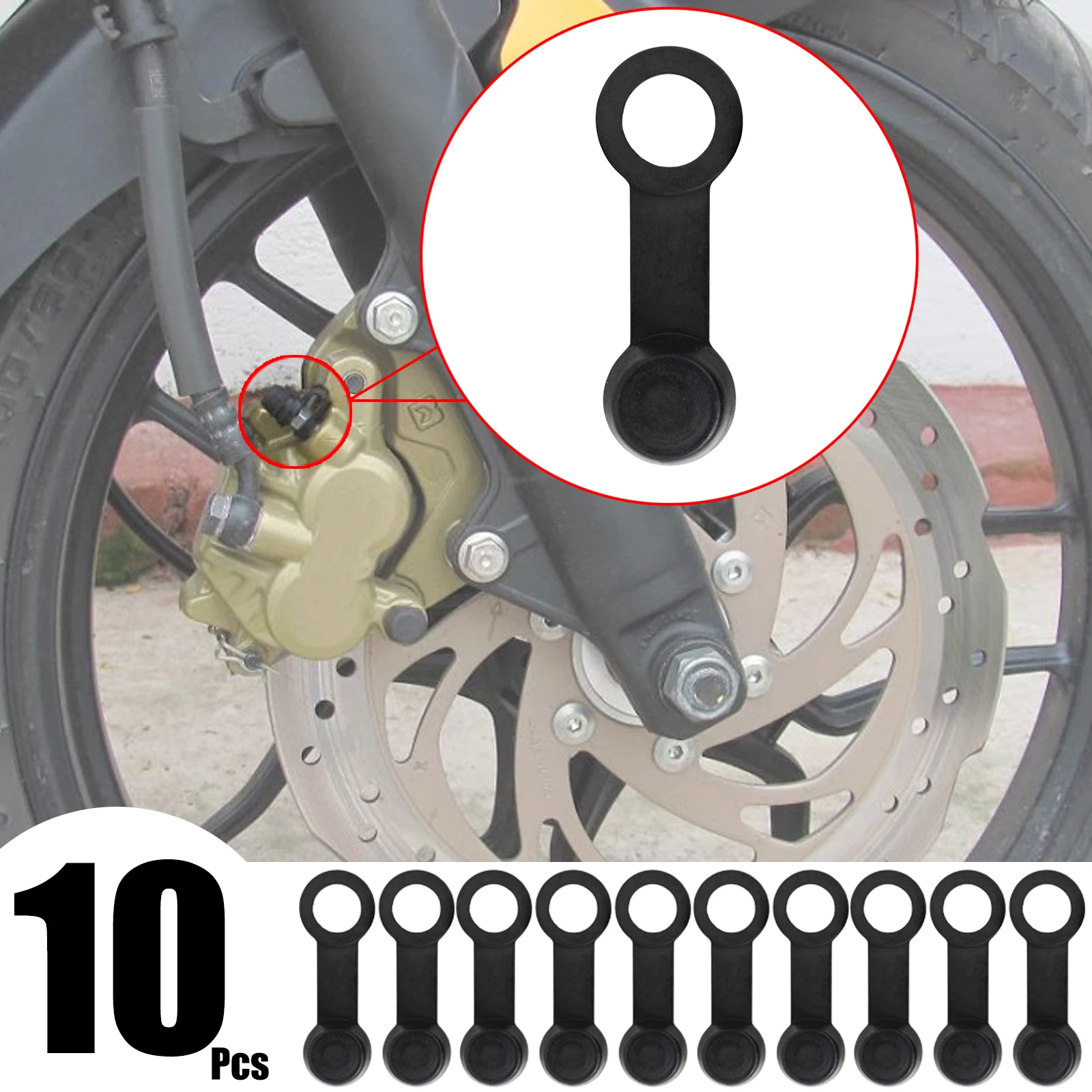 

10 X Universal Brake Caliper Dust Cap Bleed Nipple Screw Pump Bleeder Motorcycle Bike Car Accessories Motorbike Rubber 8mm Cars