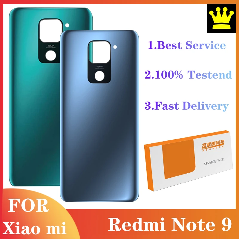 Оригинальный задний корпус для Xiaomi Redmi Note 9 крышка аккумулятора задняя