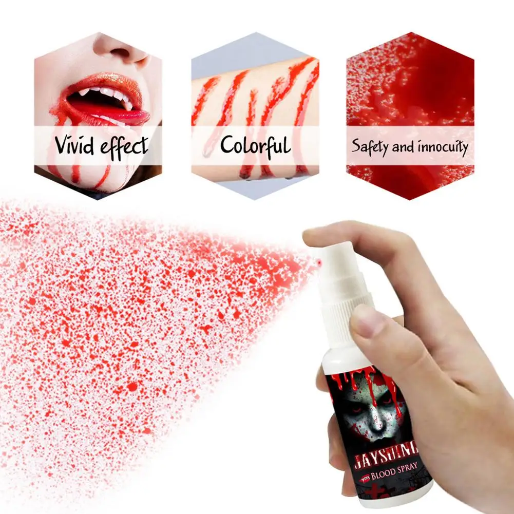 

30ML Hot Halloween Fake Blood Spray Horror Fancy Dress Costume Halloween Party Joke Red Tool Unique Toy Halloween Fake Blood