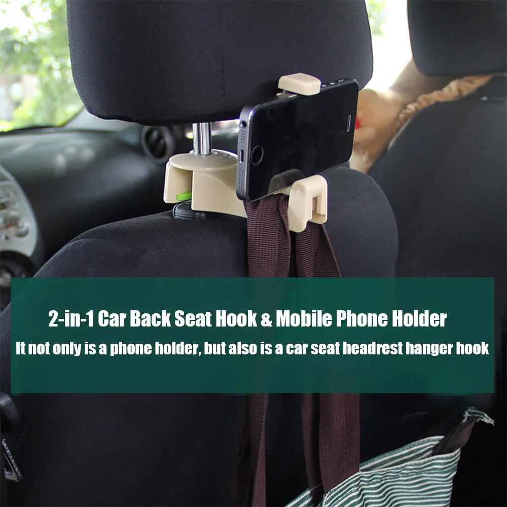 2 в 1 Универсальный Автомобильный крючок держатель для мобильного телефона