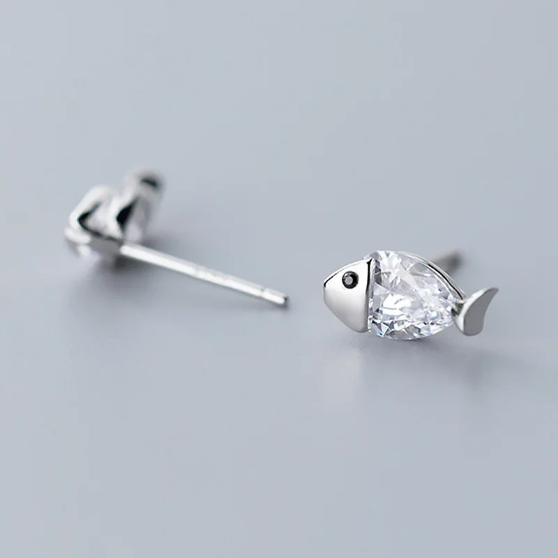 Женские серьги-пусеты с фианитами Trustdavis серебро 925 пробы ювелирные изделия DA386 |