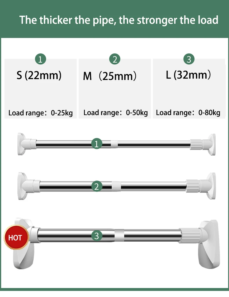 Телескопическая штанга Бесплатная штамповка сушильная для одежды ванная туалет