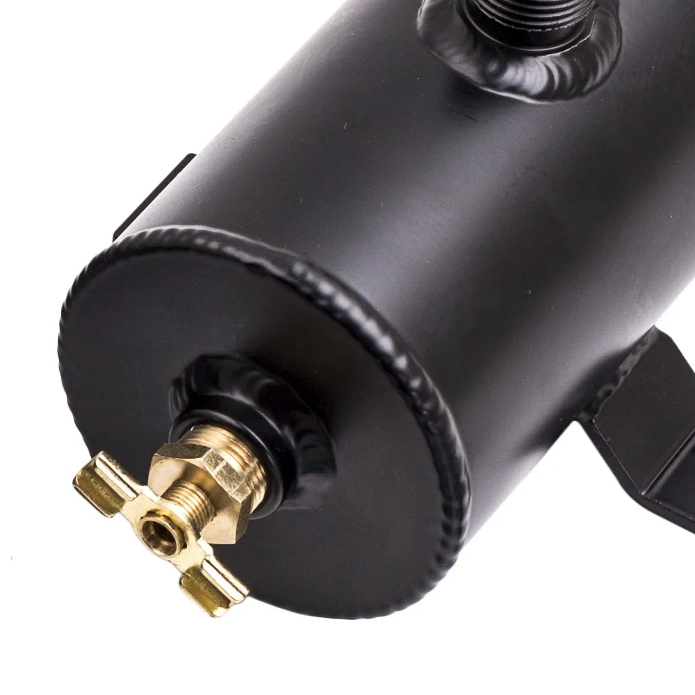 

Alloy Baffled 0.75L AN10 Motor Oil Catch Can 3M Hose Kit and Fittings Universal