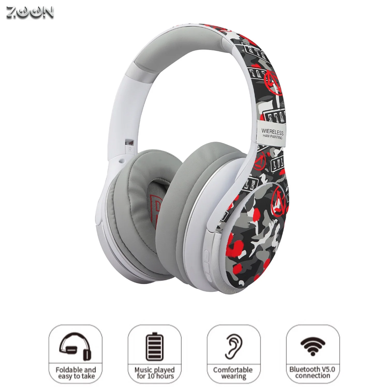 

Zoon Gamer Wireless Headset High Quality Sound Surround Gaming Headsets Headphones Earbuds With Microphone For Phones Tablets