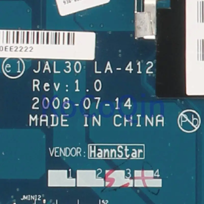 Материнская плата для ноутбука DELL Vostro CN-0U778K V1510 JAL30 1510 GM965 LA-4121P 0U778K материнская DDR2 |