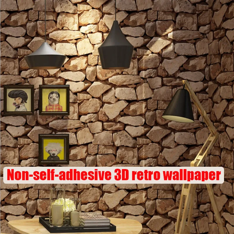 Неклеящиеся 3D обои в стиле ретро аксессуары для украшения стен дома KTV