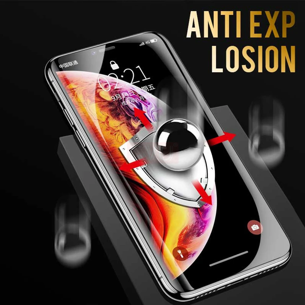 3 шт. Защитная пленка для iphone x xr xs 11 pro max SE Гидрогелевая не стеклянная 6 6s 7 8 plus