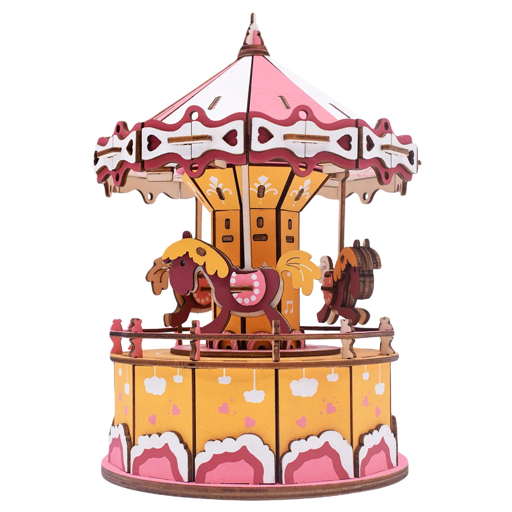 Музыкальная шкатулка CUTEBEE кукольный домик миниатюрный DIY с мебелью деревянный