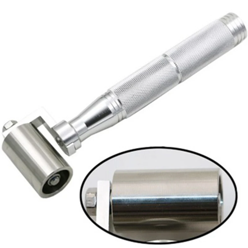 

2Pcs Stainless Steel Flat Press Roller Wallpaper Application Hand Tool with Bimetal Bearing 34mm, 40mm