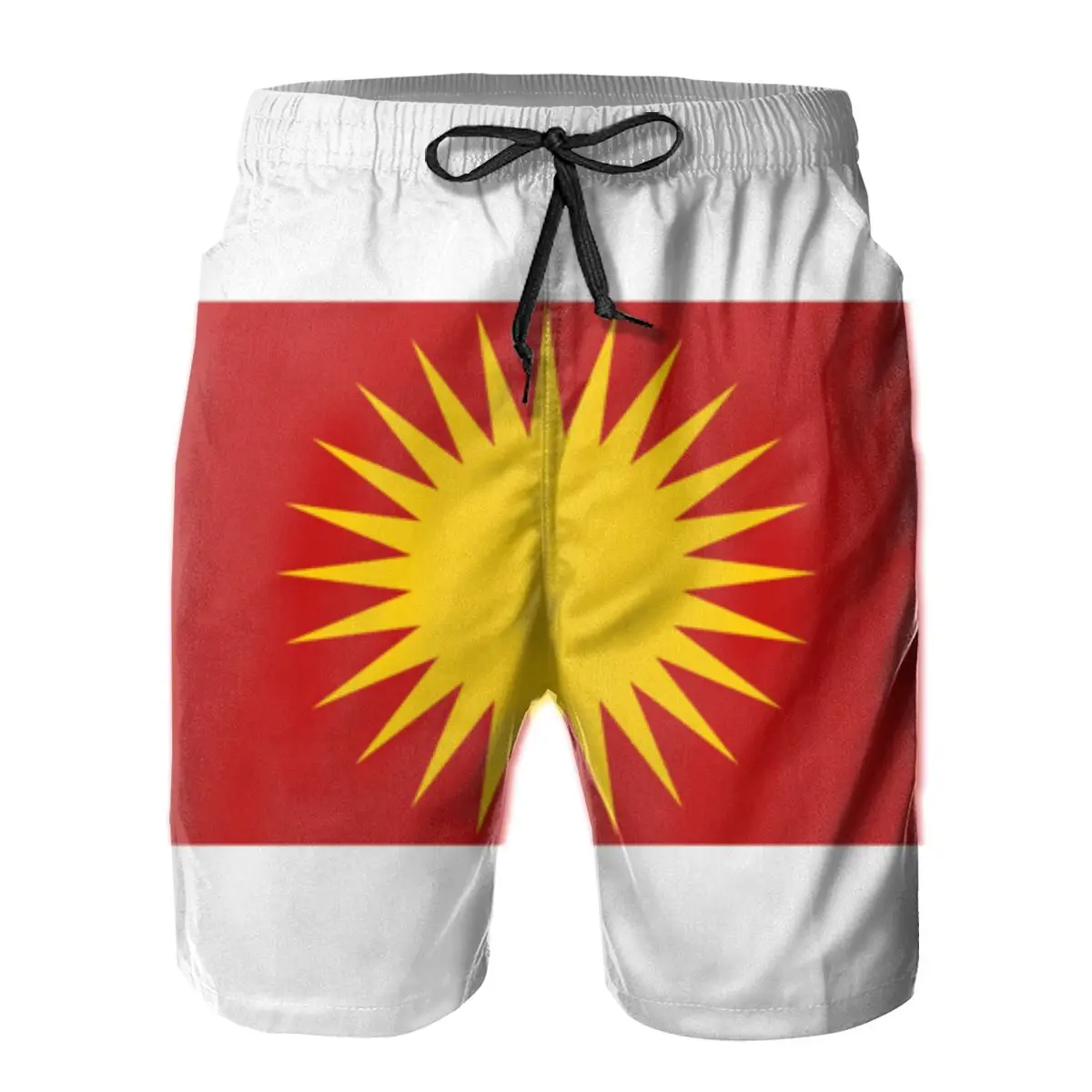 2020 New Summer Beach Men's Shorts Printing Casual Quick Dry Board Shorts Yezidi Lalish Flag Mens Short Pants