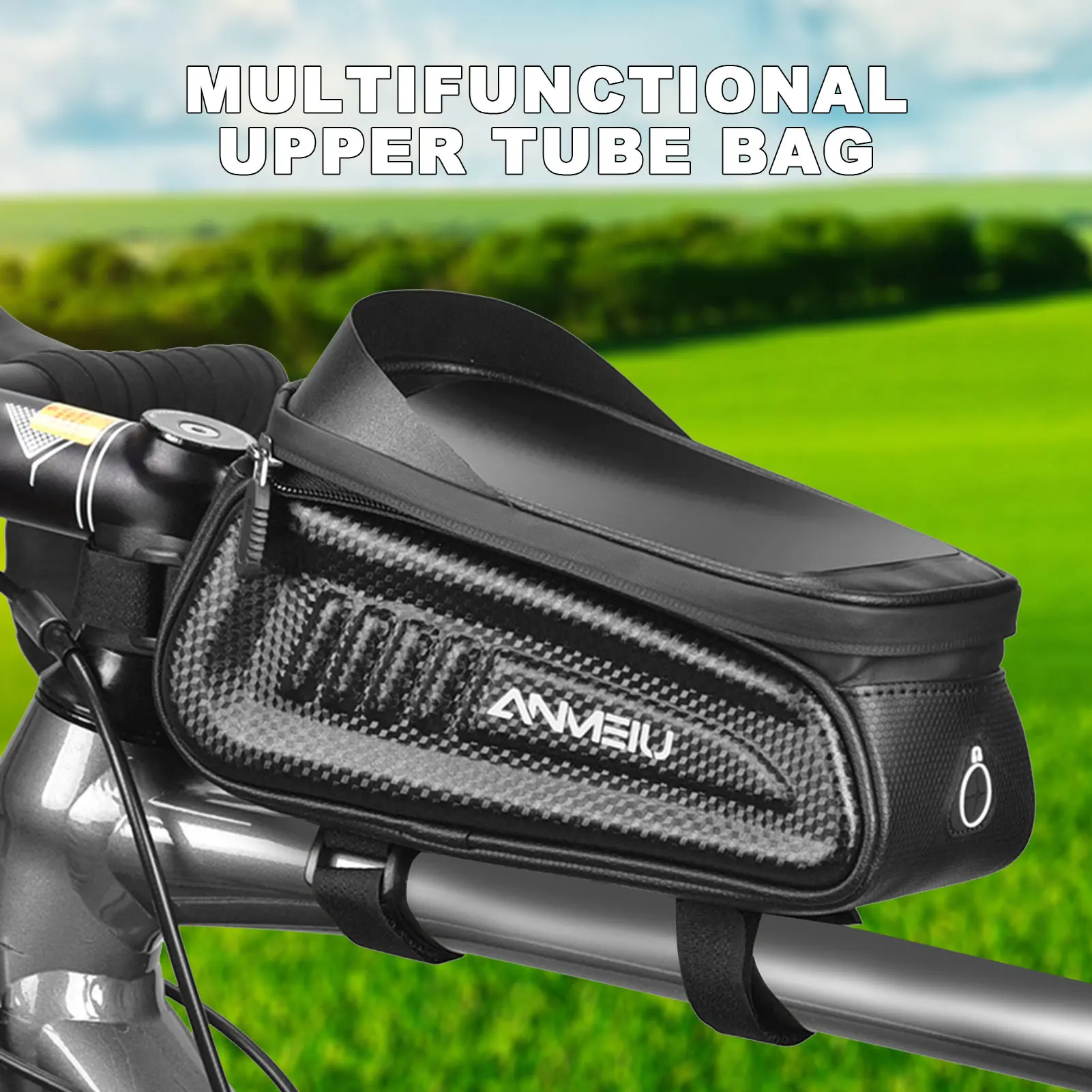 

Clamshell Upper Tube Bag Bicycles Phone Mount Bag Hard Shell Touchscreen Bike Front Frame Saddle Bag Waterproof Riding Equipment