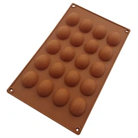 silicone 20 holes creative walnut nut chocolate mold diy realistic handmade soap mould