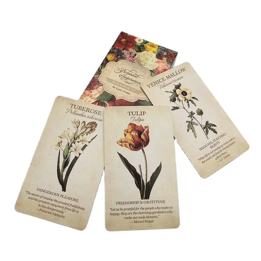 Ботанический цветок карточка гадания судьба игра для друзей вечерние настольная