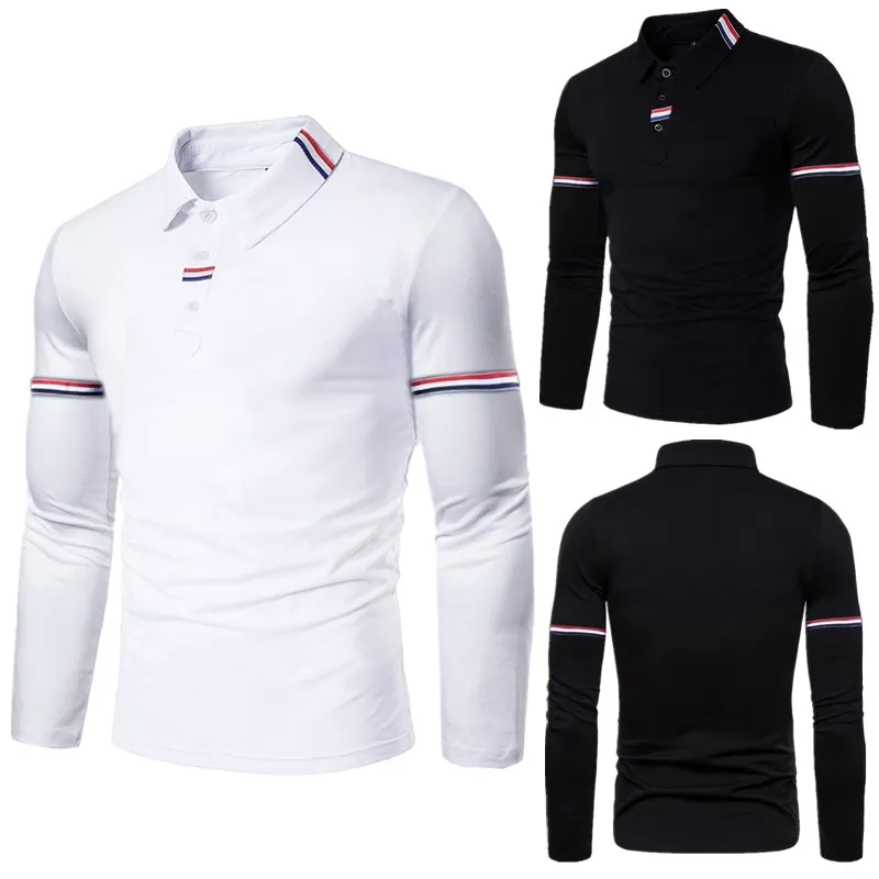 

Fall Men's Long Sleeve POLO Fashion Business Casual High Quality Simple Men's Polo Shirt