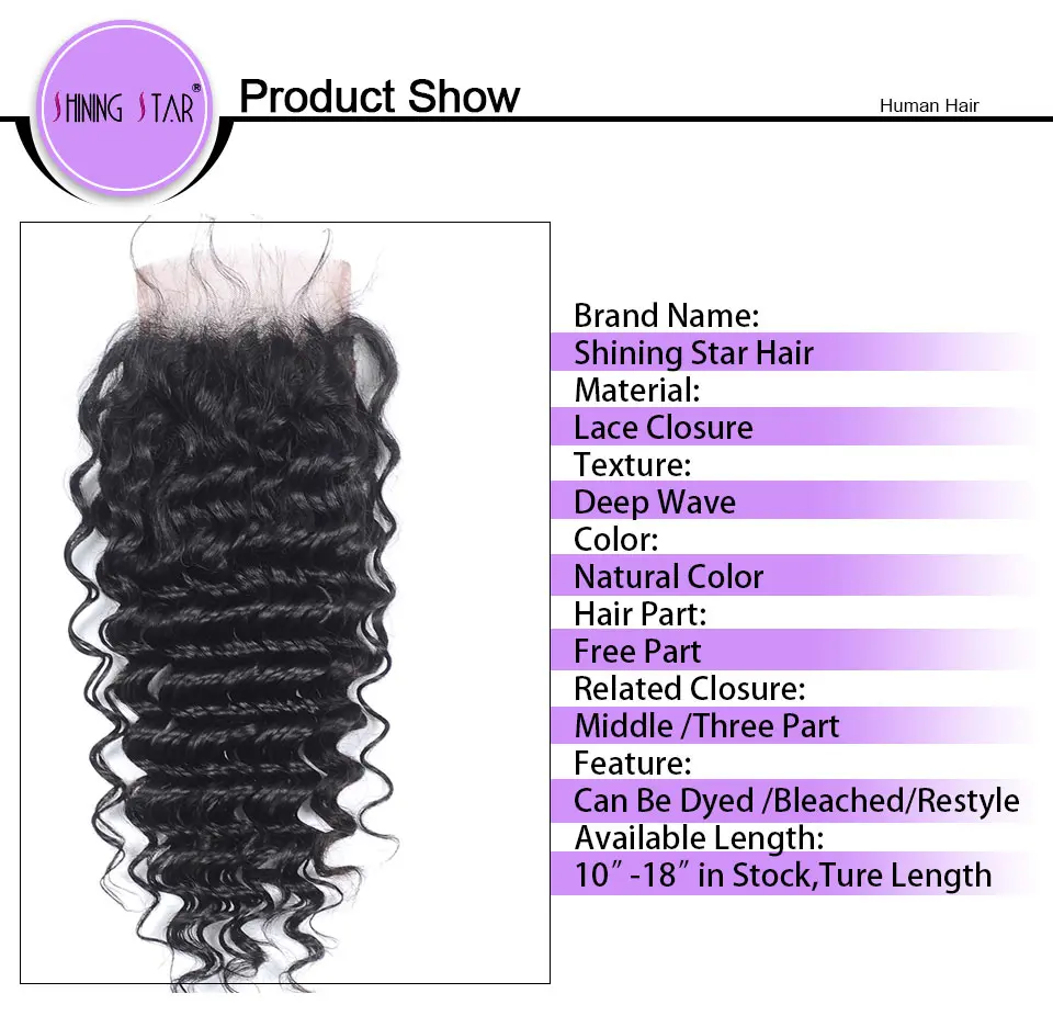 Бразильские волнистые пряди с закрытием человеческие волосы для наращивания 3