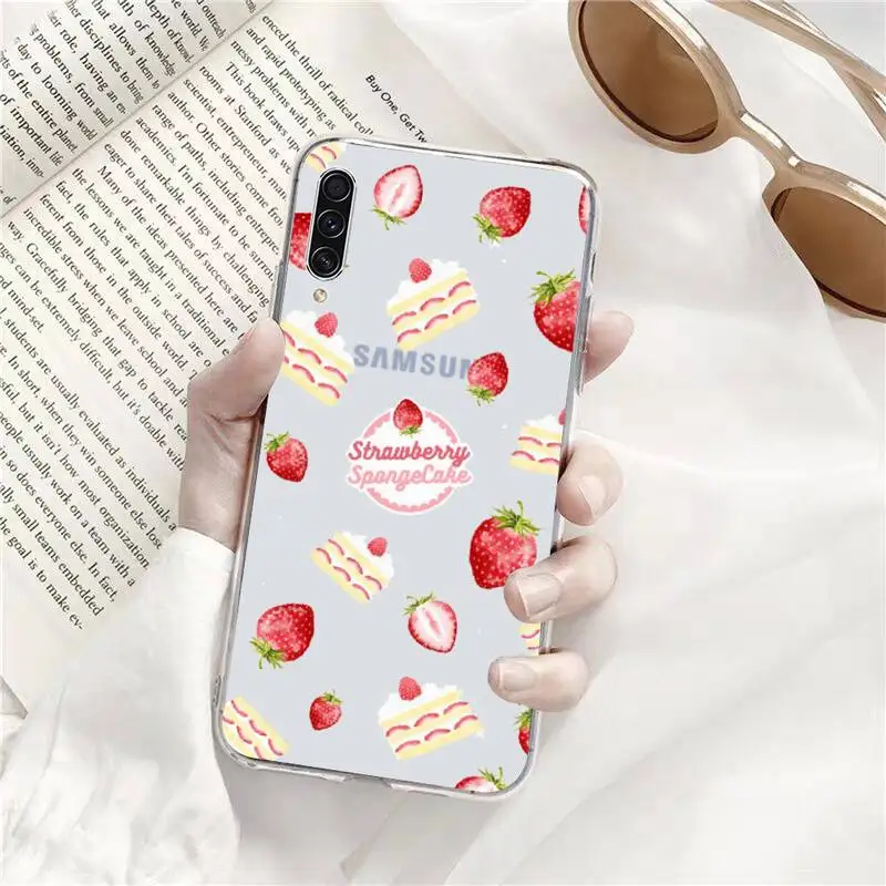 

strawberry Phone Case Transparent Clear For Samsung Galaxy A71 A21s S8 S9 S10 plus note 20 ultra