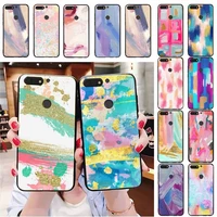 simple art color painting paint pigment phone case for huawei honor 7a 8x 9 10 20lite 10i 20i 7c 8c 5a 8a 9x pro mate 20 lite
