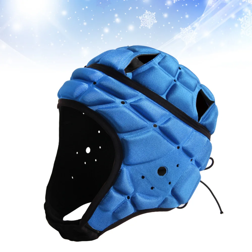 

Fashion Crashproof Helmet Durable Protective Hat for Football Goalie Hockey Rugby Roller Skating (Blue Free Size)