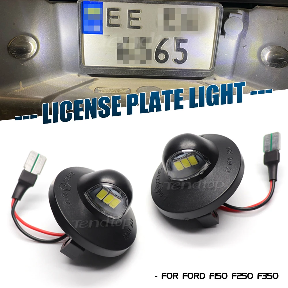 Lámpara de número de 2 piezas, luz LED para matrícula, accesorios para coche, 100% impermeable, para Ford F150, F250, F350, 1990-2014, Ford Ranger