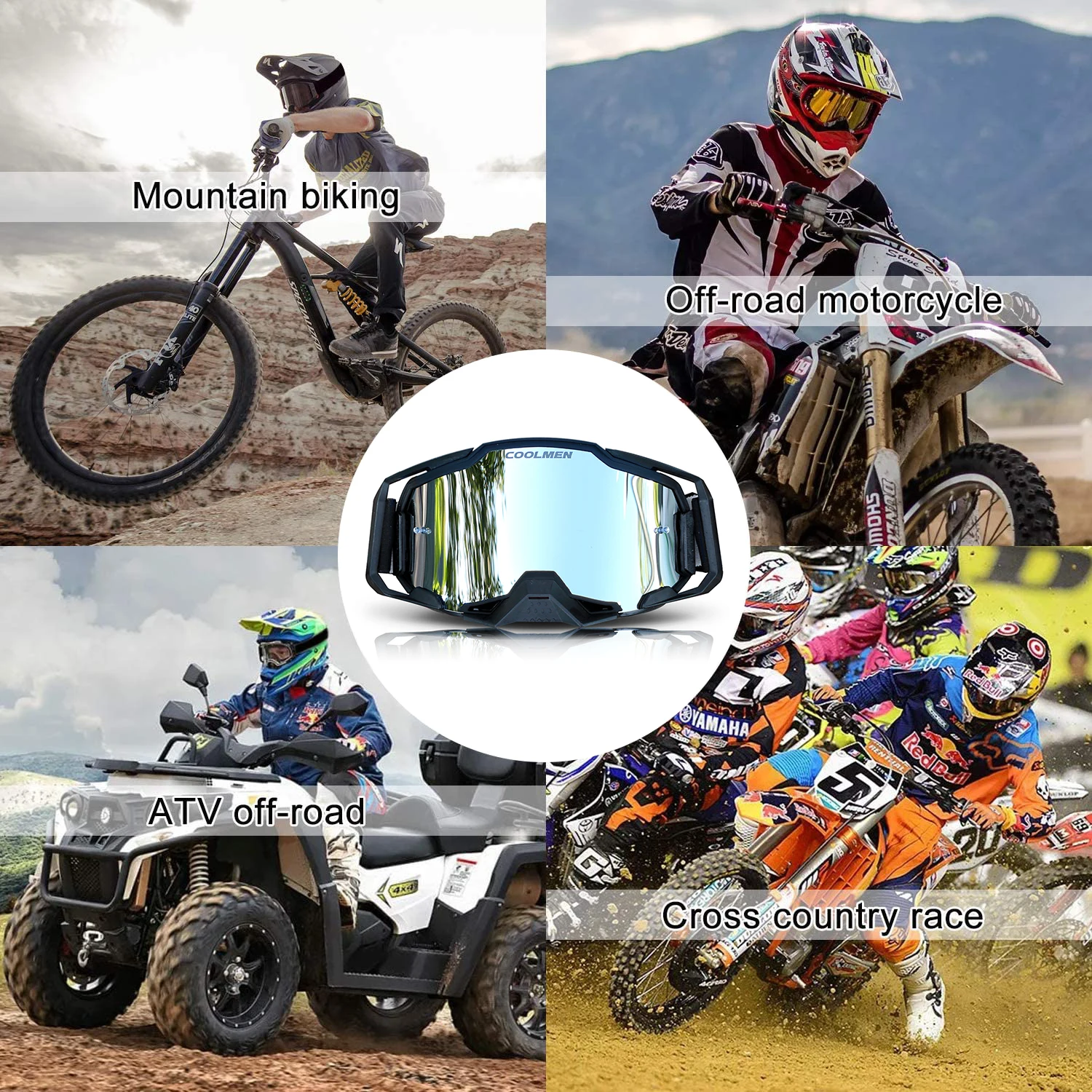 COOLMEN уличные мотоциклетные очки велосипедные спортивные для внедорожного