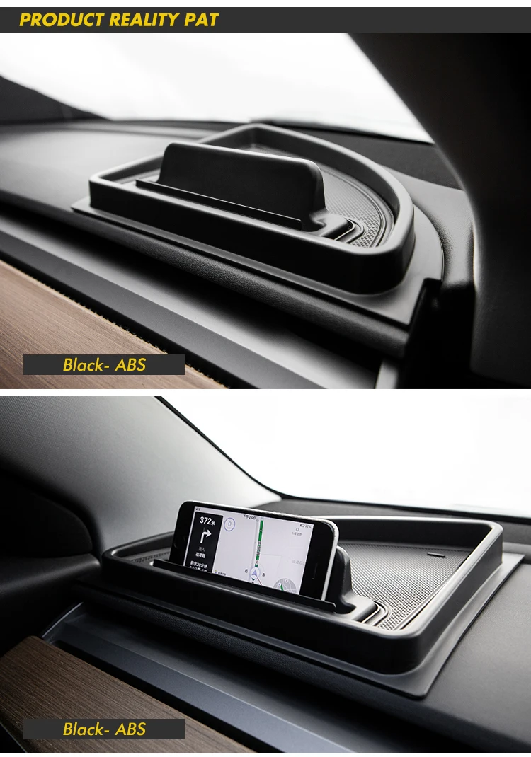 2pcs car phone holder mats for tesla model 3 model y front dashboard storage pad box accessories instrument panel tray anti slip free global shipping