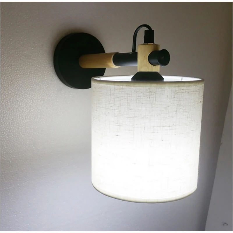 Скандинавские креативные кафе бар тканевые настенные лампы Современная