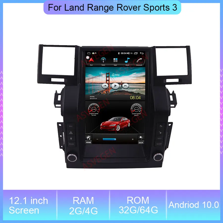 Экран 12 1 ''на Android 10 0 6 ГБ + 128 Tesla для Land Range Rover Sports 2005-2009 Автомобильная магнитола