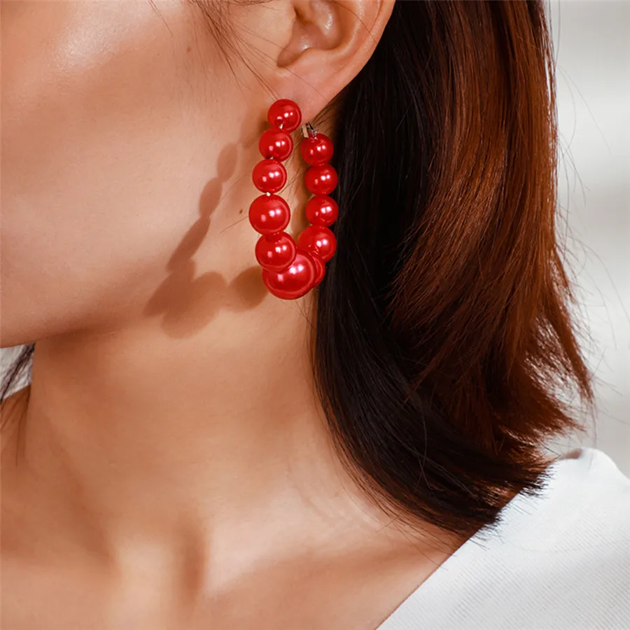 Винтажные модные инкрустированные бисером новогодние красные темпераментные