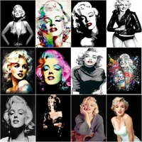 chenistory paint by number star marilyn monroe drawing on canvas gift diy pictures by numbers figure kits handpainted art home d