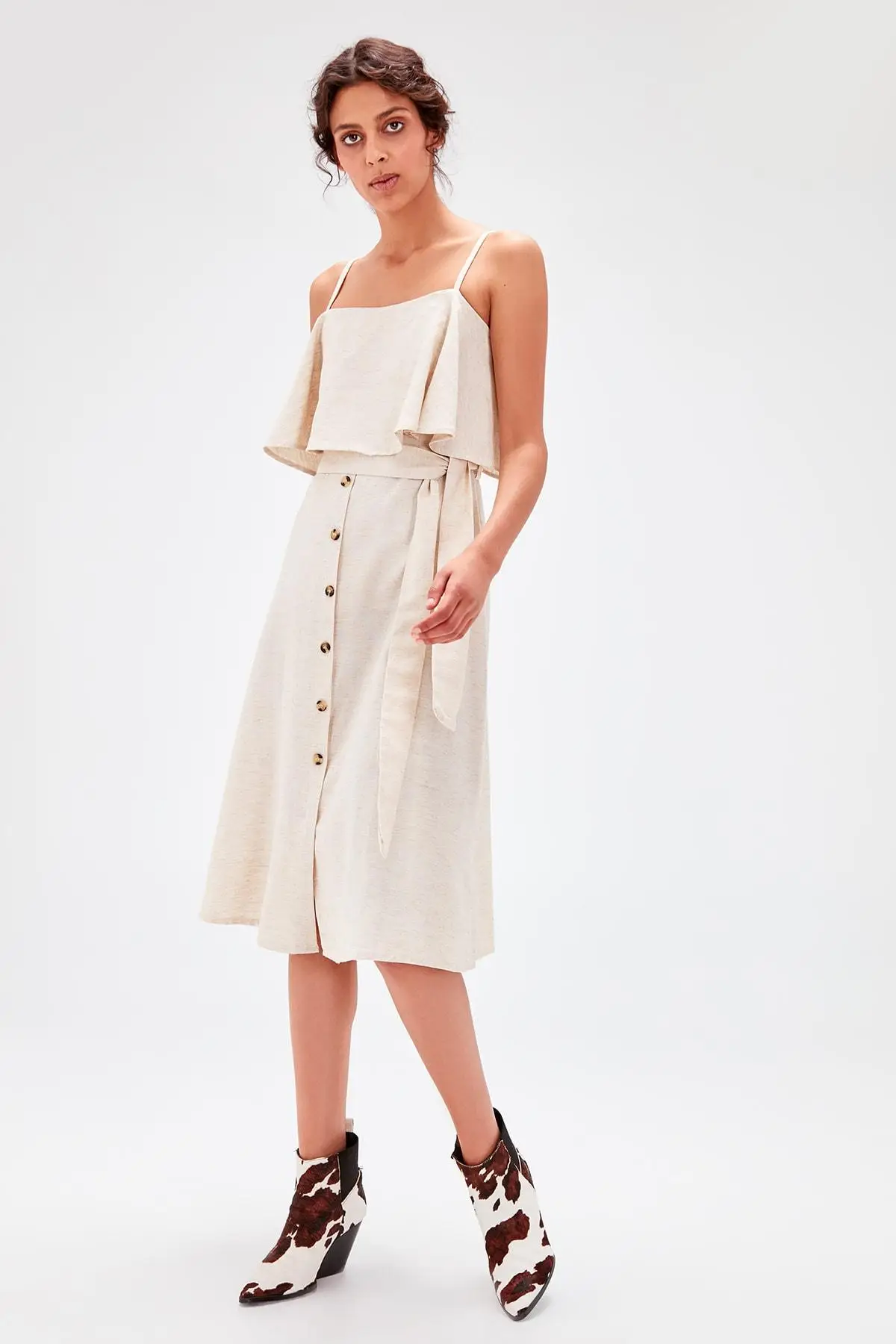 Платье со шнурками TWOAW20EL0177|Женские платья| |