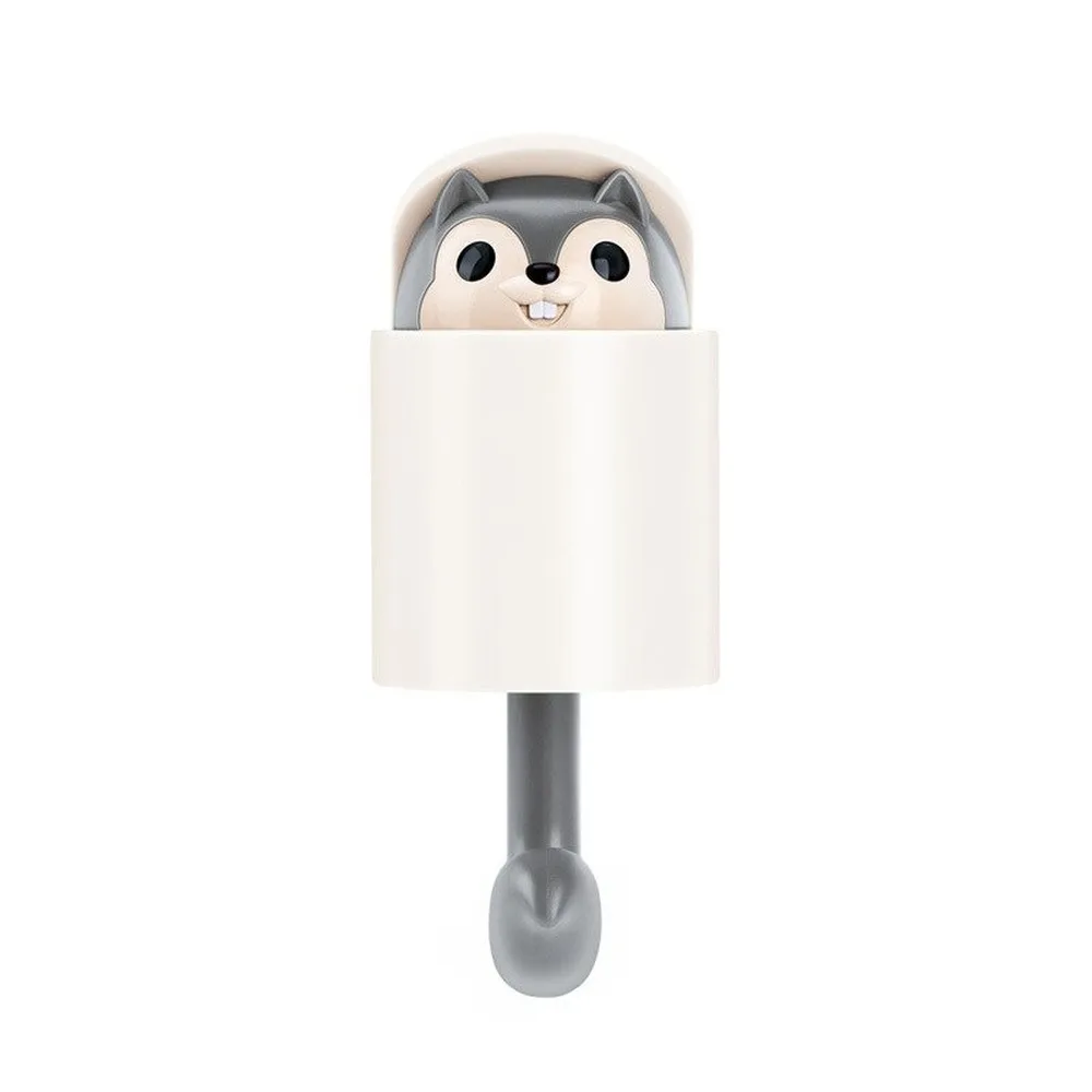 

Invisible Squirrel Hook Umbrella Key Hangers Adhesive Mountable Wall Hook for Coat Hat Cellphone Decor Wall Door Organization