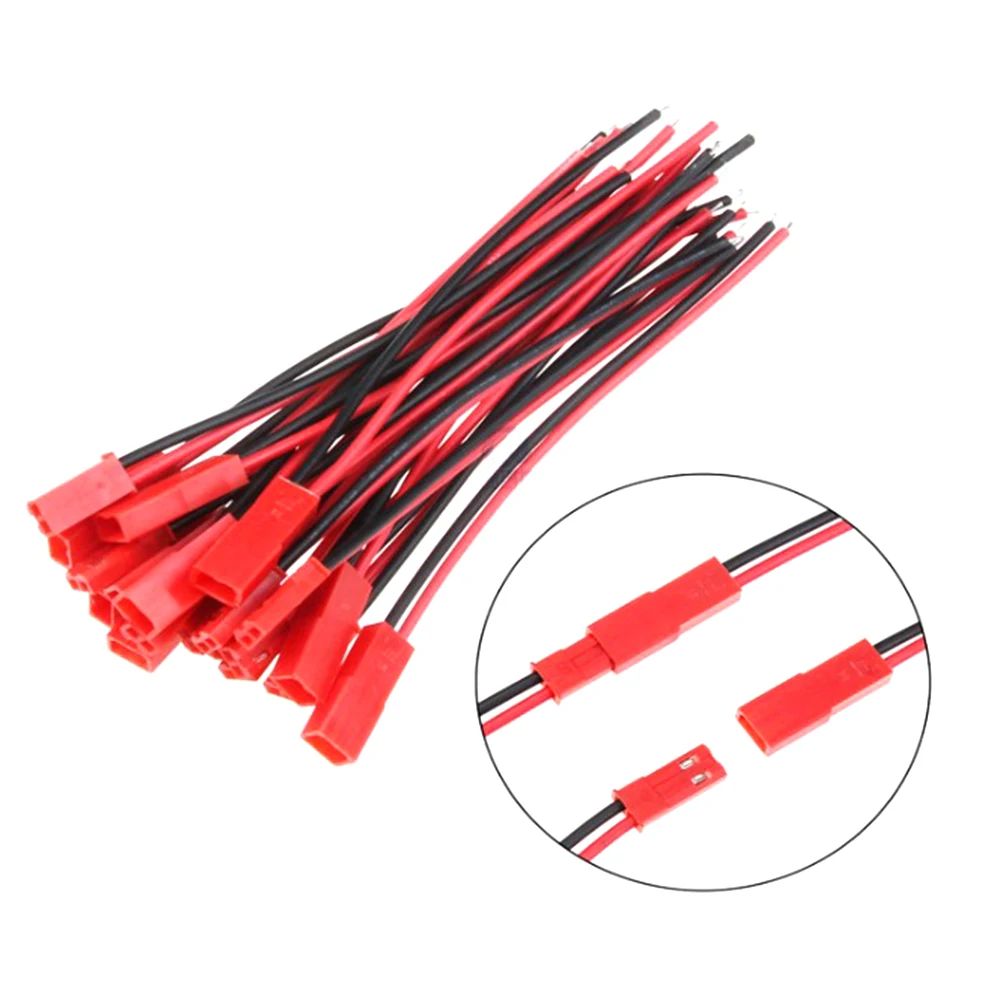 

20pcs New 2 Pin Connector Male Female JST Plug Cable 22 AWG Wire For RC Battery Helicopter DIY LED Lights Decoration