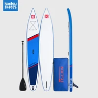 koetsu sup board double layer racing paddle board inflatable for competition blue installable seat 380 or 420