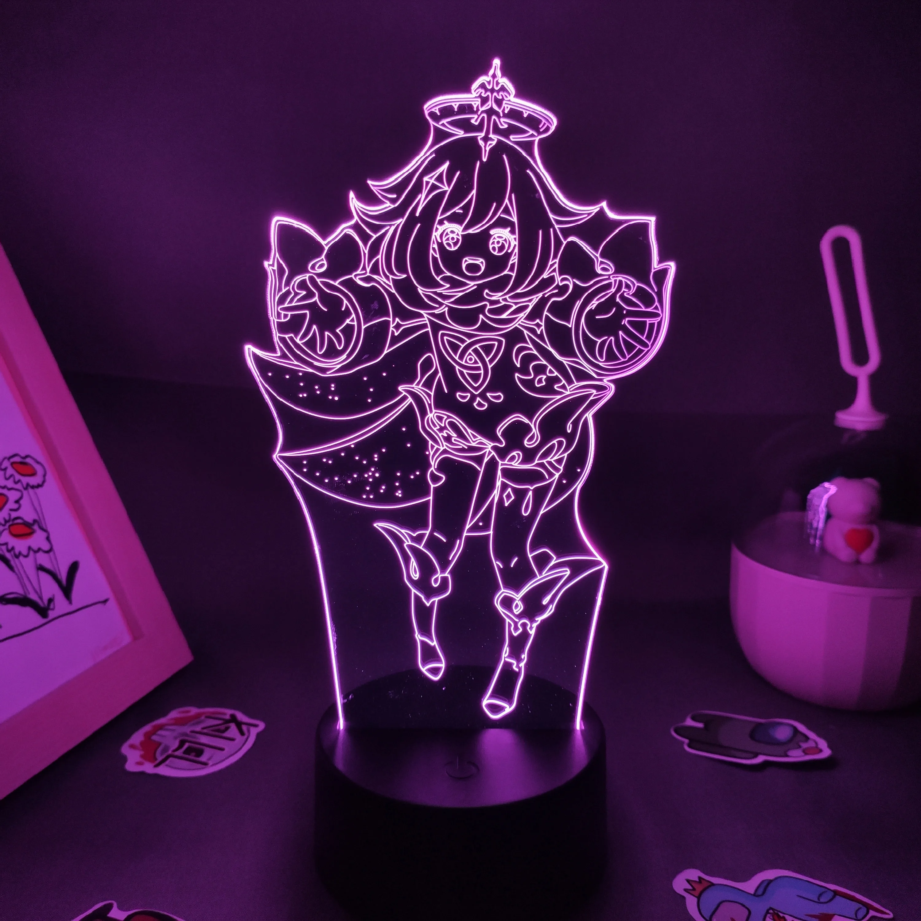 Фигурка ударной игры Genshin 3D USB лампа светодиодные RGB ночные светильники крутой