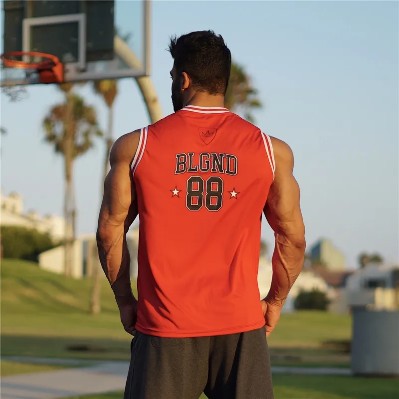 

Muscle Brothers new sports basketball vest men's summer fitness running sleeveless T-shirt quick-drying basketball uniform