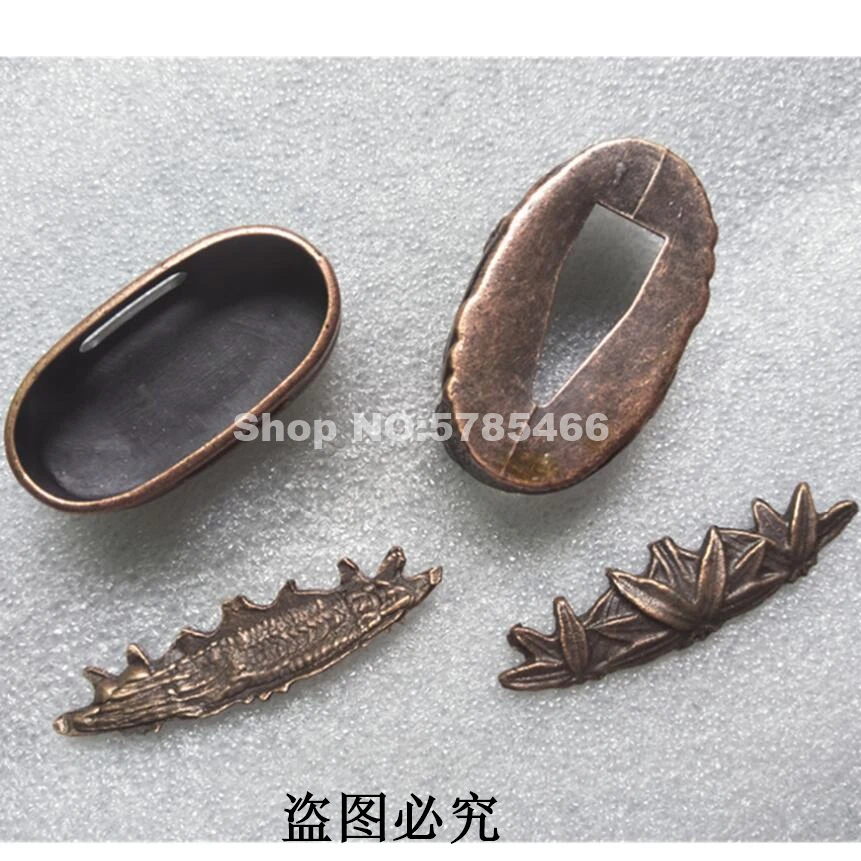 Красивый сплав защита цветов Tsuba менуки фучи Кашира для японского самурайский