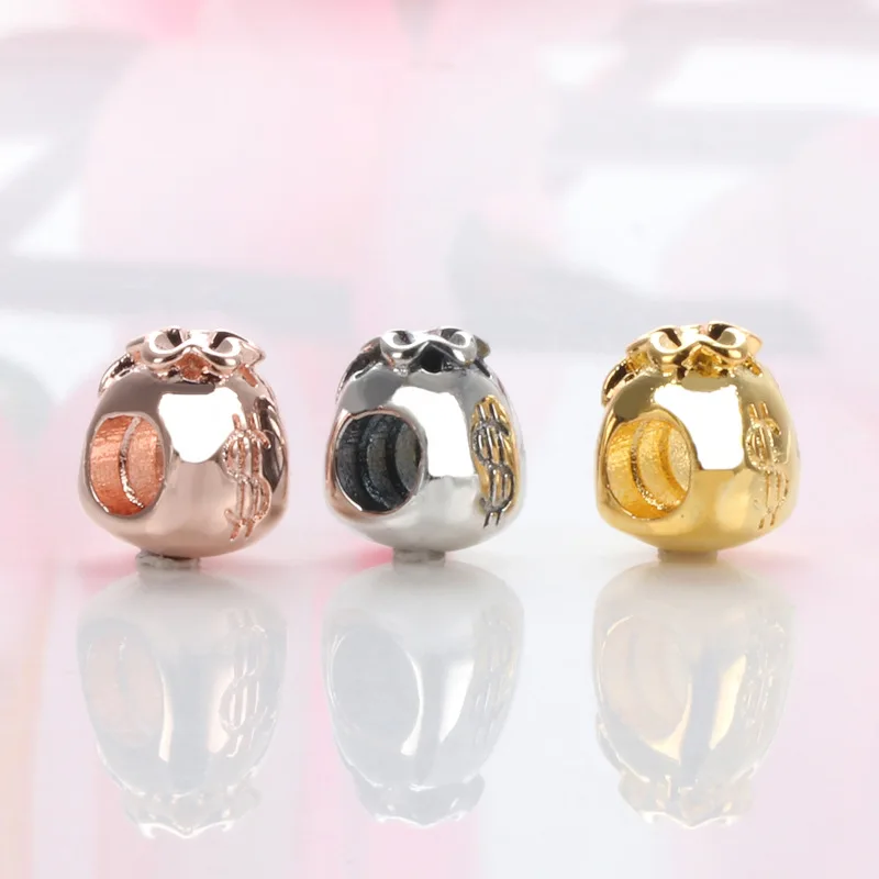 

Hot Sale 925 Sterling Silver Money bag beads Fit Original Bracelet Women Jewelry Making Gift