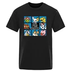 Digimon мультфильм негабаритных человек футболка; O-образный вырез; Лето; Забавные футболки Мужской Ретро футболки для девочек черные футболки для девочек в стиле ретро 2021 хлопок Ropa De Hombre