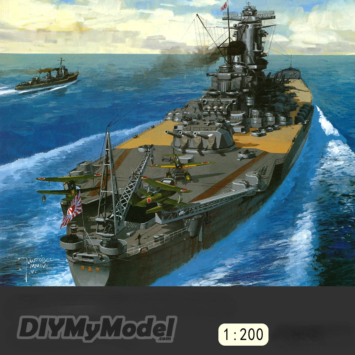 DIYMyModeI-Battleship de la Segunda Guerra Mundial de Jap&oacute;n, Yamato 1:200, BRICOLAJE, manualidades, Kit de papel, hecho a mano juguete, rompecabezas, regalo, utillaje de pel&iacute;cula-0