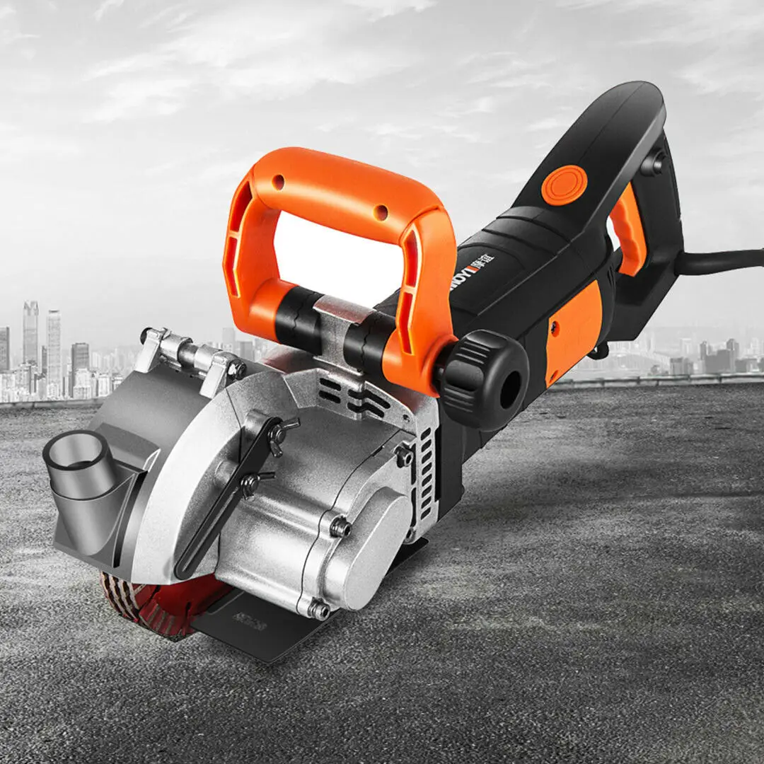 

4KW 4.8KW Electric Wall Chaser Seamless Groove Cutting Machine Steel Concrete Circular Saw Slotting Tool Set 133 mm 125mm Newest
