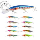 Искусственная Тонущая пластиковая жесткая приманка, Реалистичная 2 # с острым крючком, бионическая приманка, искусственная 3D приманка, 10 шт.компл. 26 г16 см