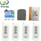 Беспроводной универсальный пульт дистанционного управления, 433 МГц, 12 В постоянного тока, 10 А, 2200 Вт, 2-канальный релейный приемник и передатчик для мотора, дверной пульт управления
