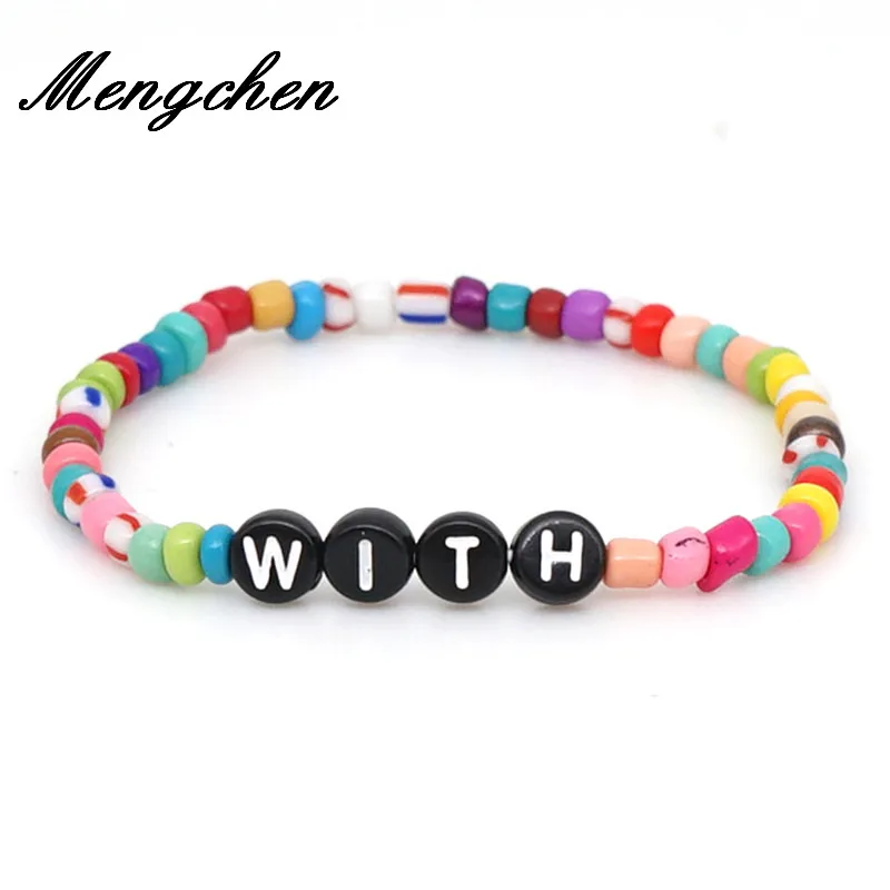 Женский эластичный браслет Многоцветный Плетеный ручной работы с эмалью - купить