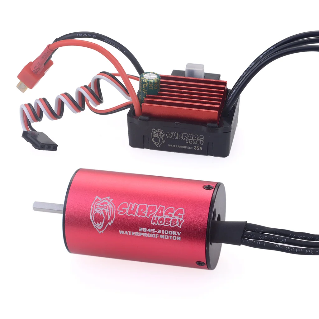 Водонепроницаемый Бессенсорный бесщеточный двигатель SurpassHobby 2845 с 35A ESC для