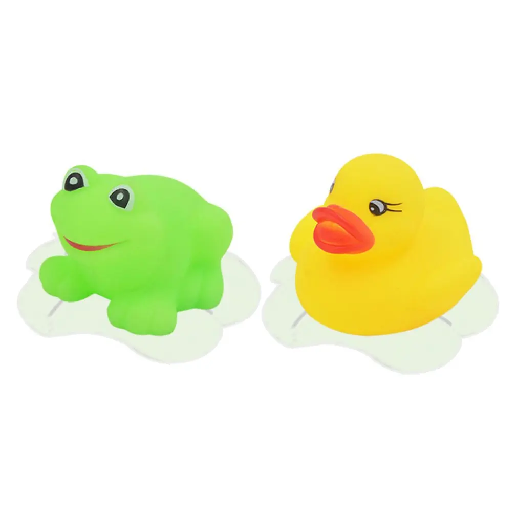 10 Pcs/set Baby Cute Animals Bath Toy Swimming Water Toys Soft Rubber Float Squeeze Sound Kids Wash Play Funny Gift